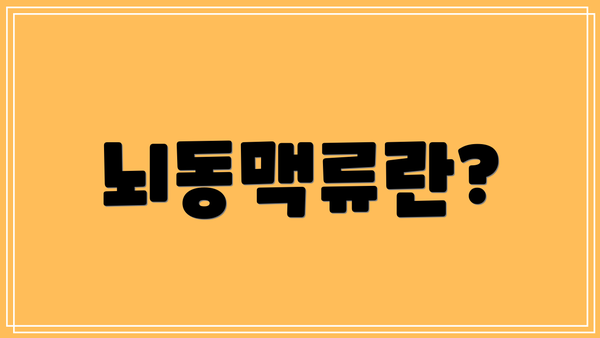 뇌동맥류란?