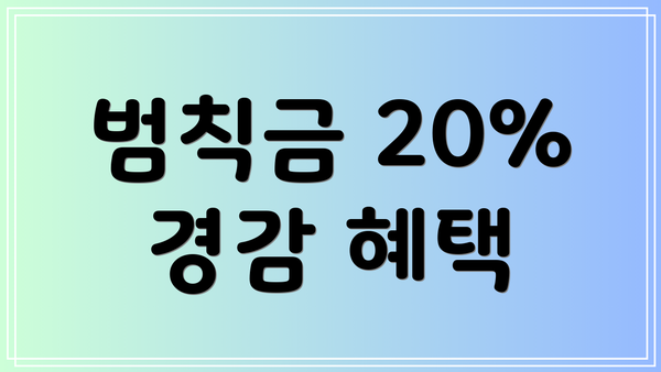 범칙금 20% 경감 혜택