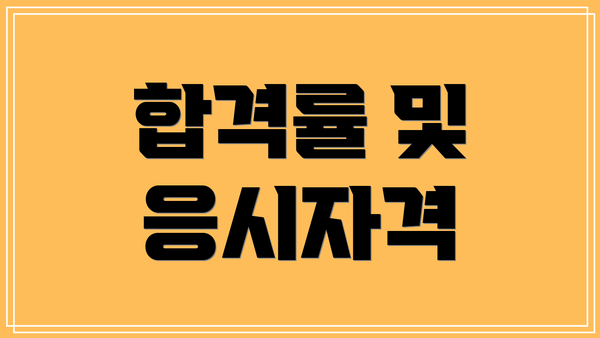 합격률 및 응시자격