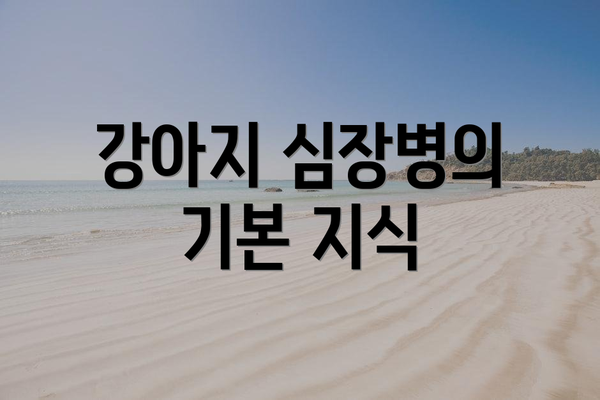 강아지 심장병의 기본 지식