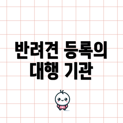 반려견 등록의 대행 기관