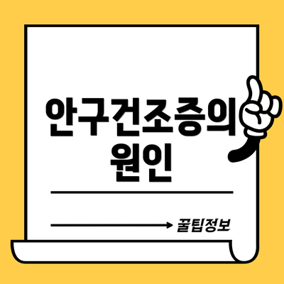 안구건조증의 원인