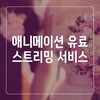 애니메이션 유료 스트리밍 서비스