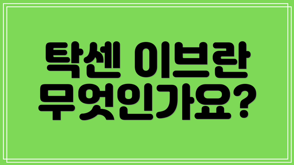 탁센 이브란 무엇인가요?