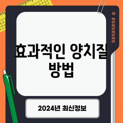 효과적인 양치질 방법