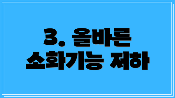 3. 올바른 소화기능 저하