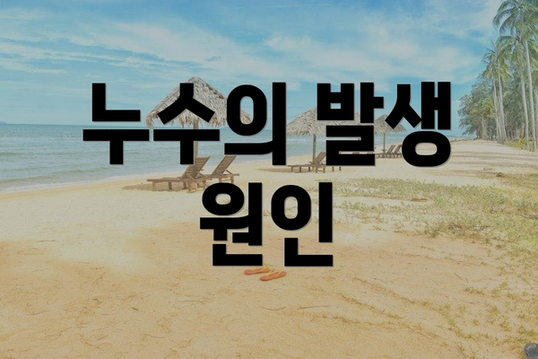 누수의 발생 원인