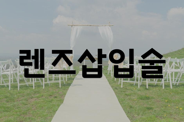 렌즈삽입술