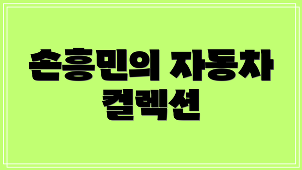 손흥민의 자동차 컬렉션
