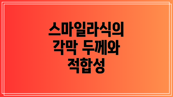 스마일라식의 각막 두께와 적합성