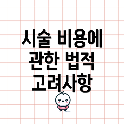 시술 비용에 관한 법적 고려사항