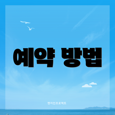 예약 방법
