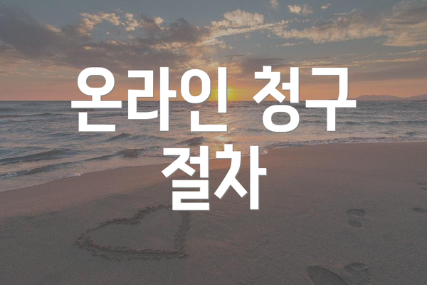 온라인 청구 절차