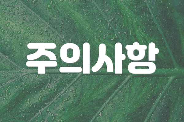 주의사항