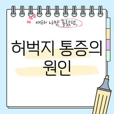 허벅지 통증의 원인
